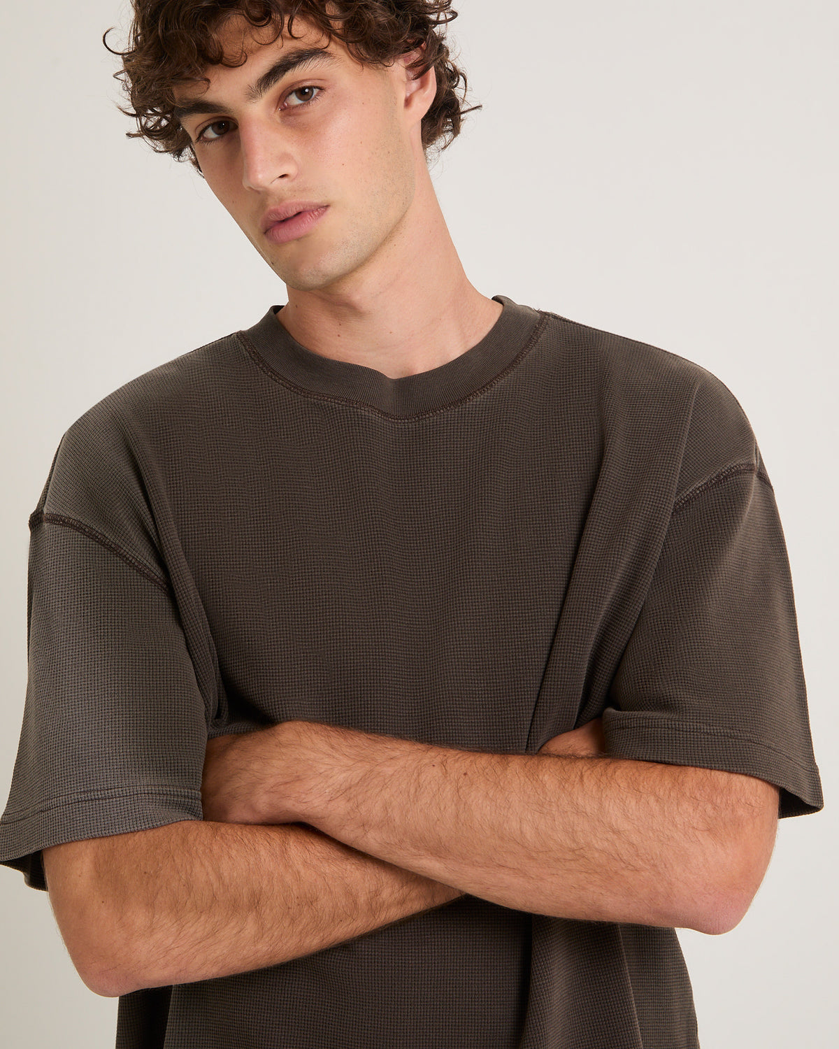Eternity Waffle T-Shirt BROWN