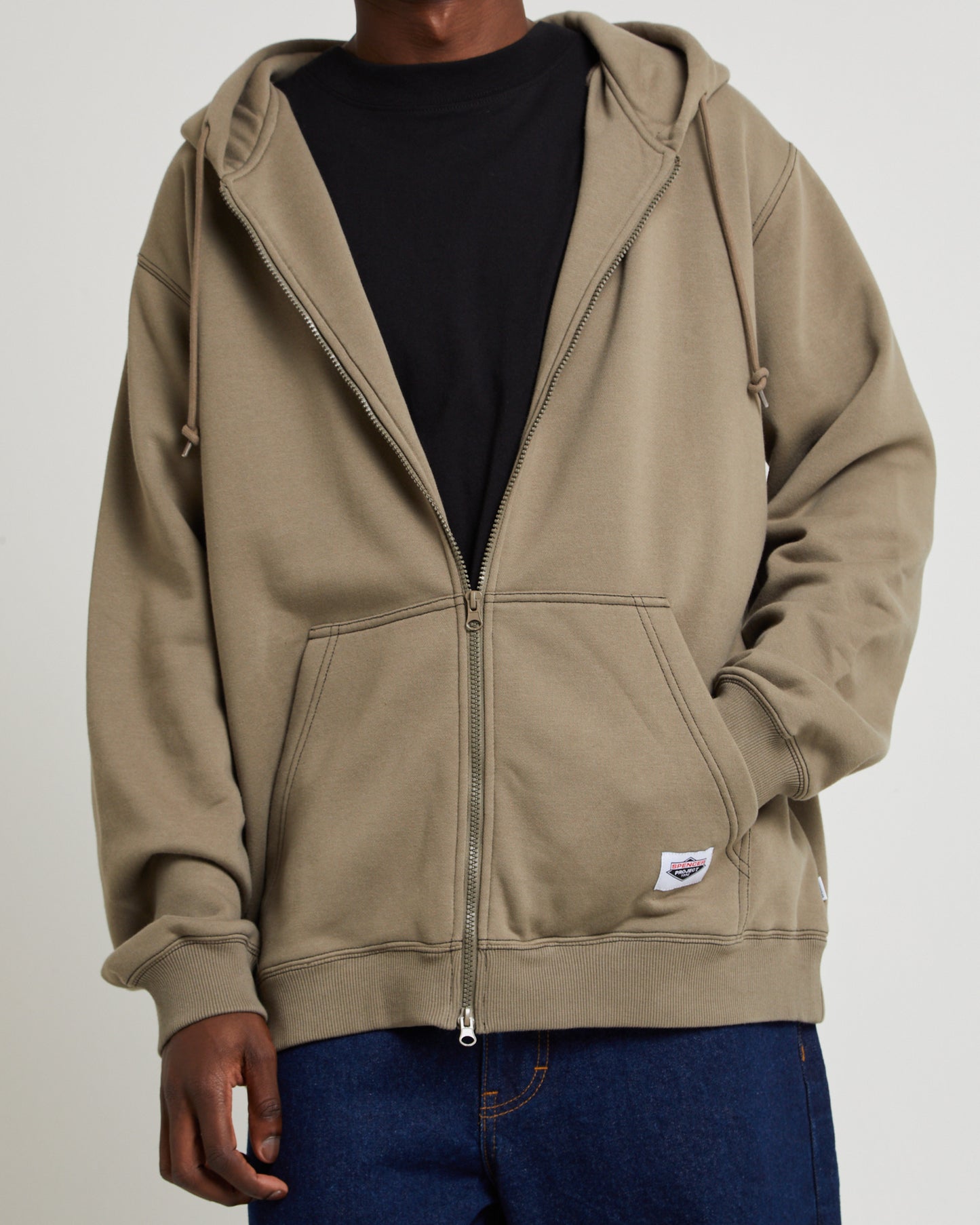 Workwear Zip Through Hoodie