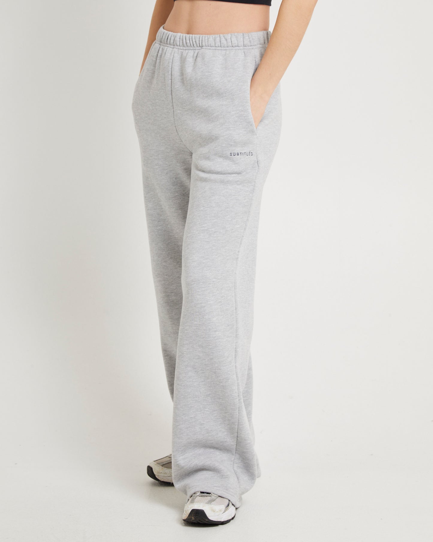 Subtitled Straight Leg Trackpants