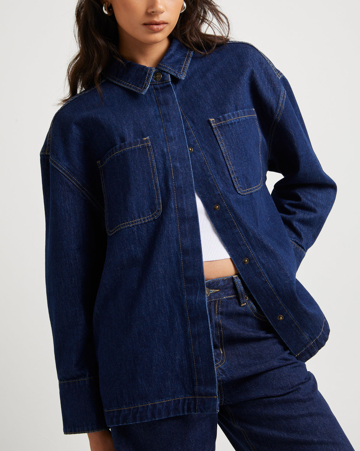 Denim Shacket INDIGO