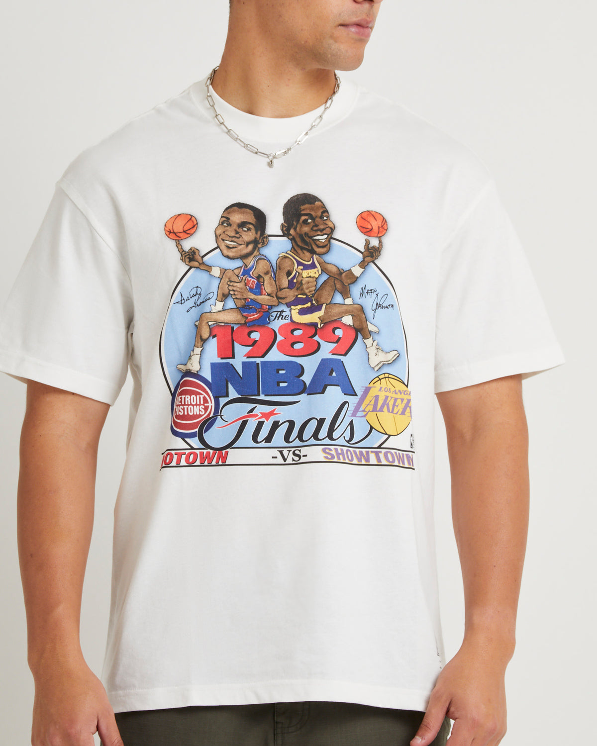 1989 NBA Finals T-Shirt VINTAGE WHITE