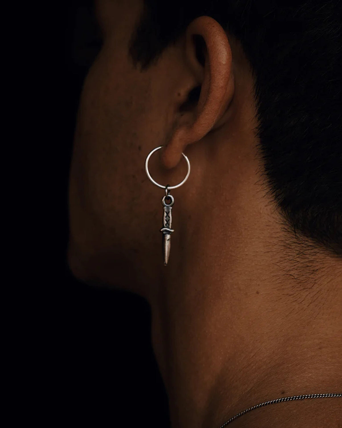 Bowies Knife Earrings SILVER