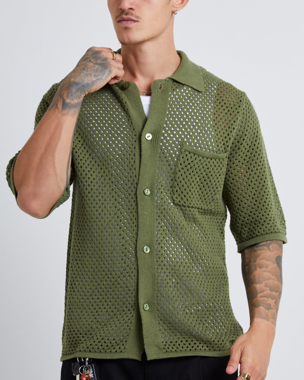 Flora Short Sleeve Shirt GREEN