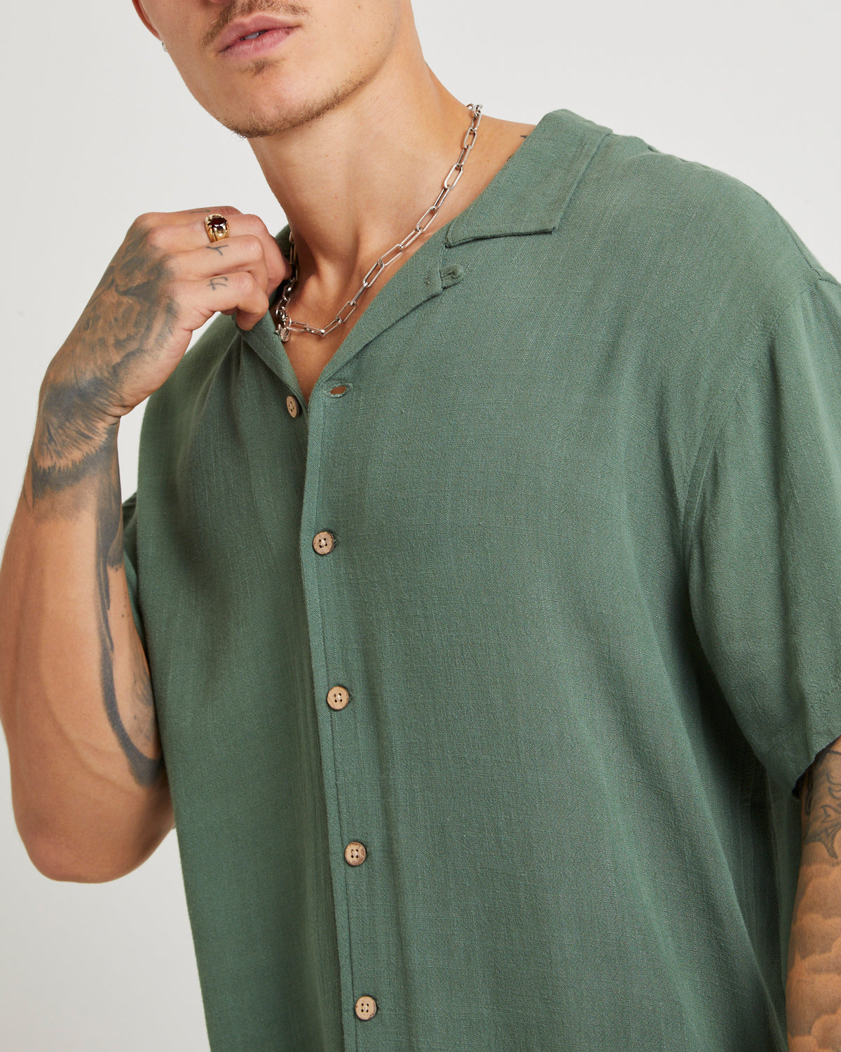 Ernie Resort Shirt MOSS