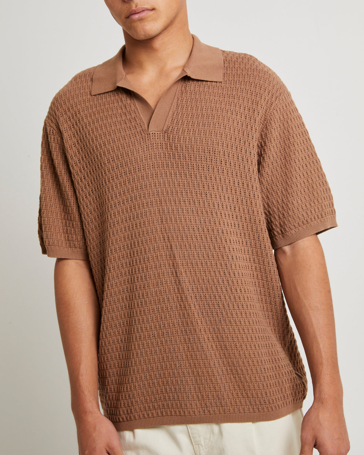 Marko Knitted Polo BROWN