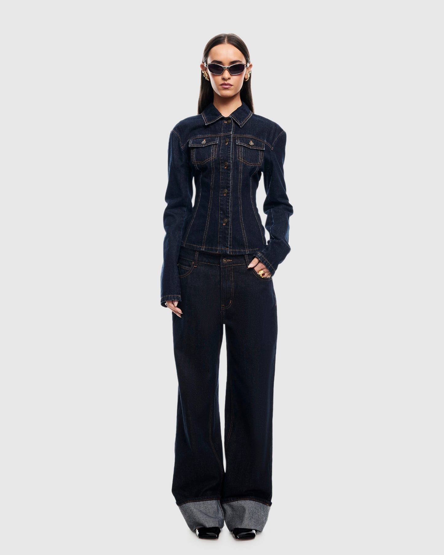 Top Model Cuffed Denim Jeans