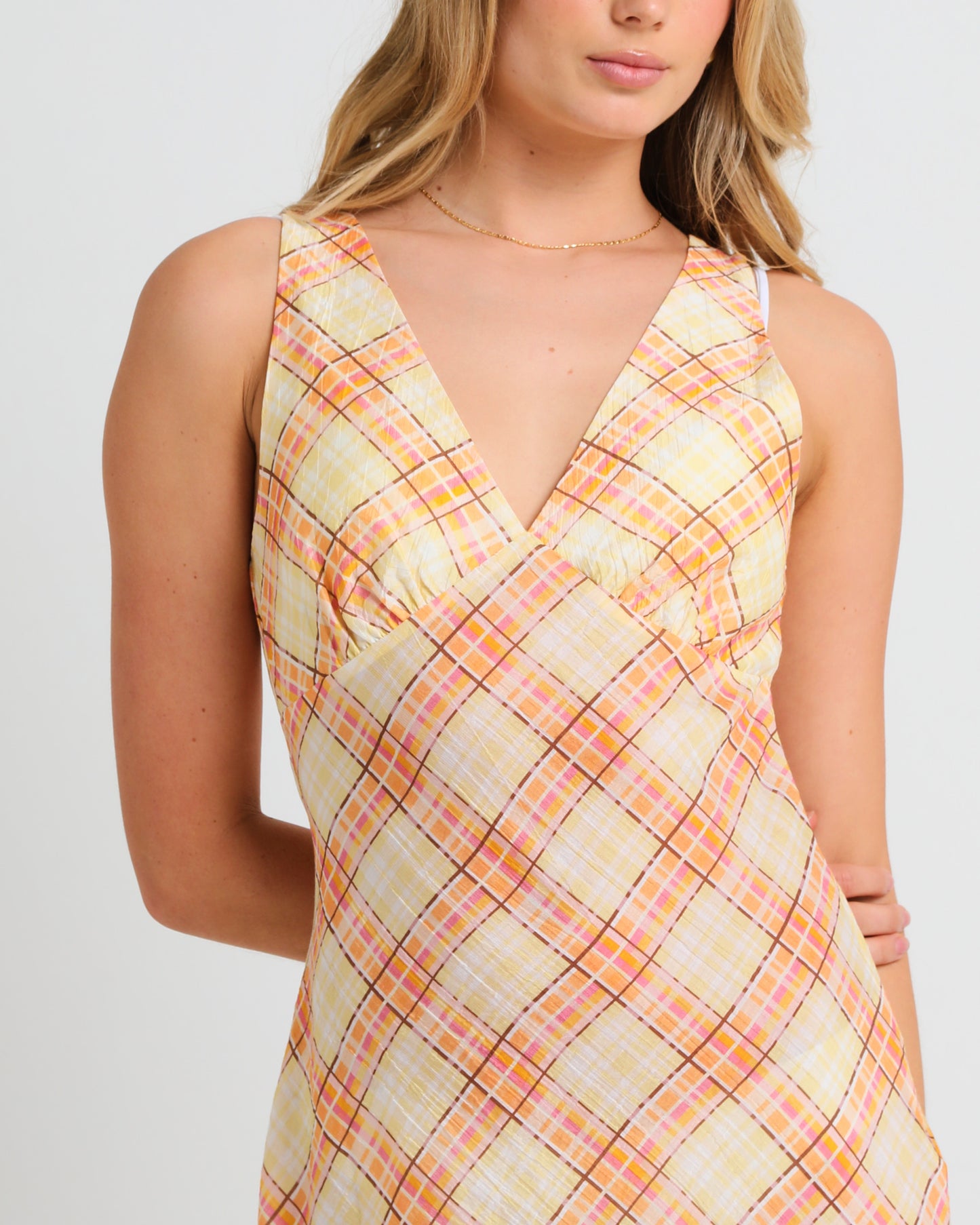 Nahla Check Slip Dress