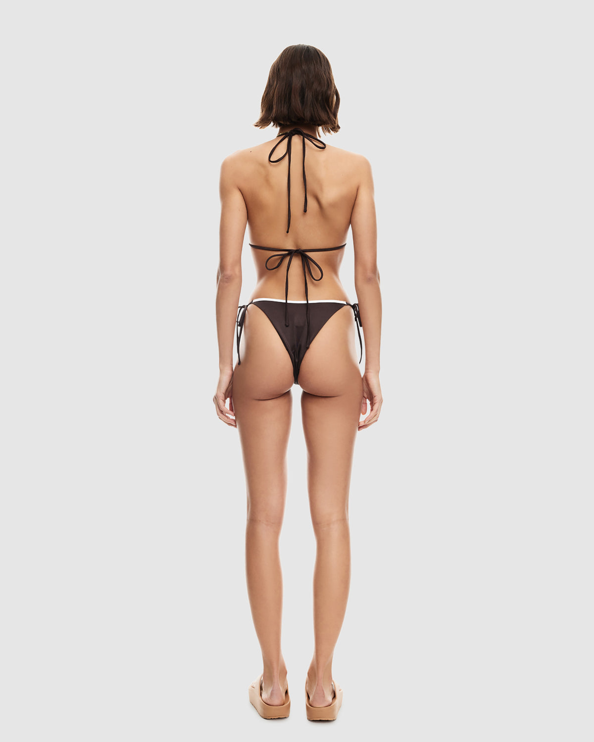 Gisele Bikini Tie Top BROWN CONTRAST