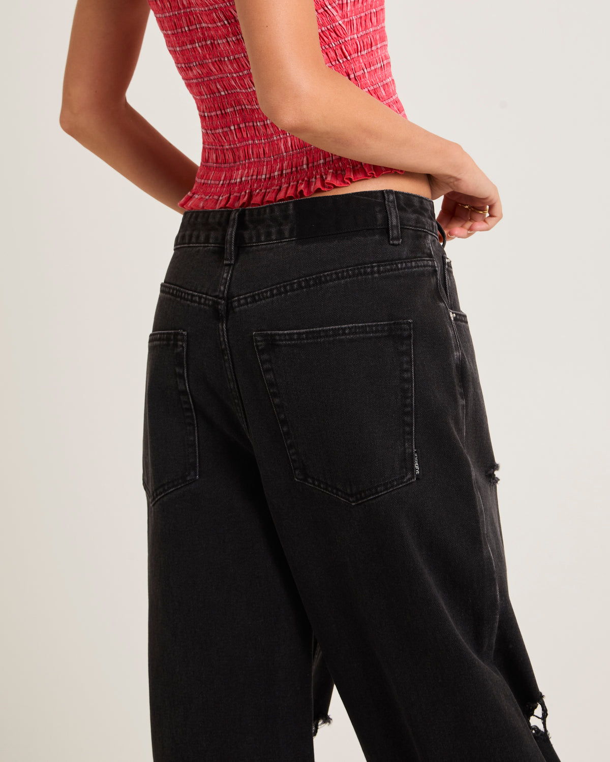 Rez Maxi Baggy Denim Jeans FLAT OUT BLACK