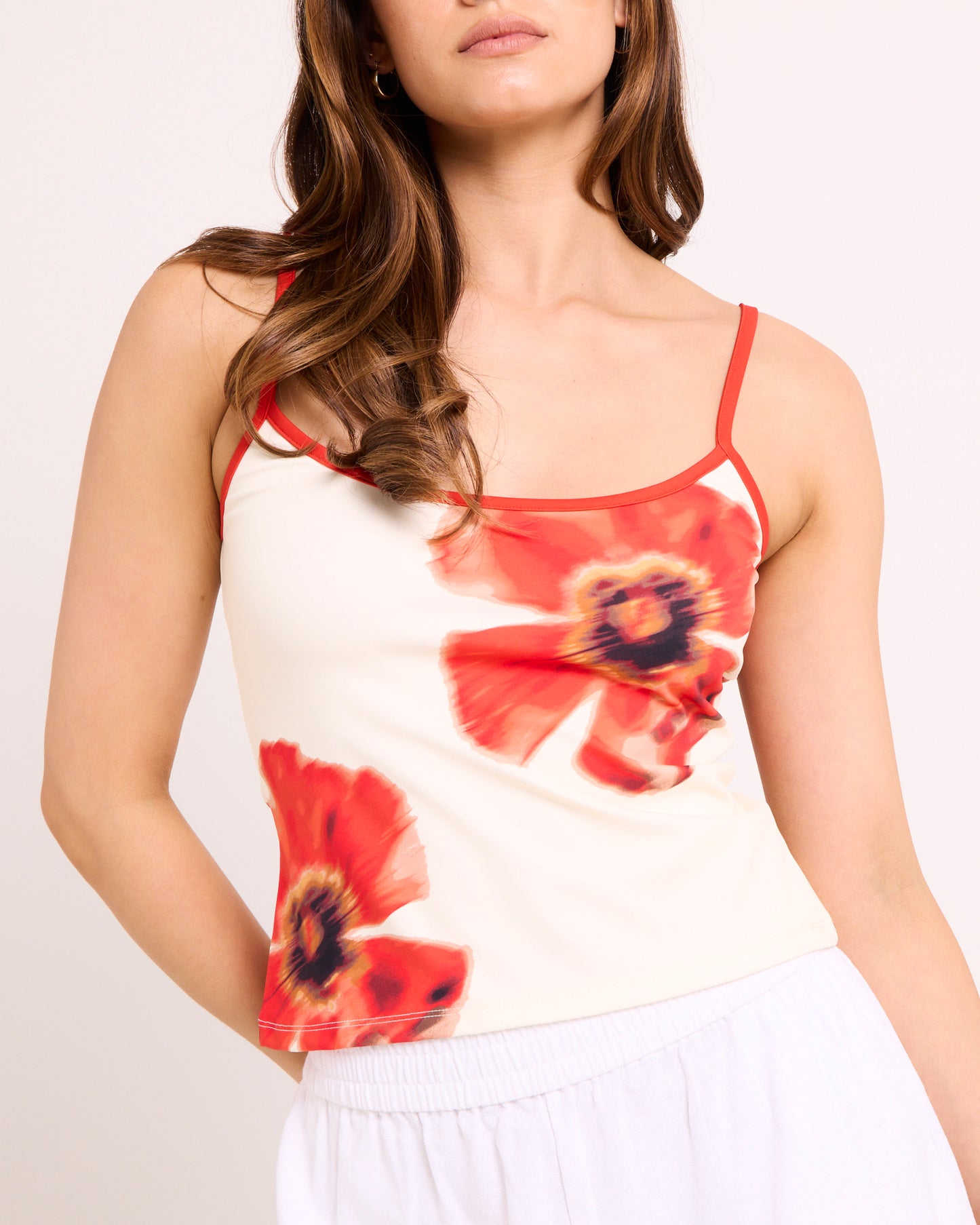 Poppy Flower Tank Top