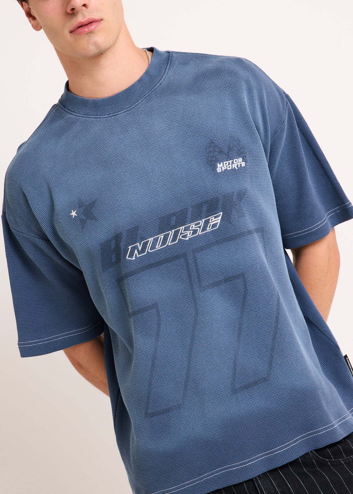 Varsity Waffle Crop T-Shirt PETROL