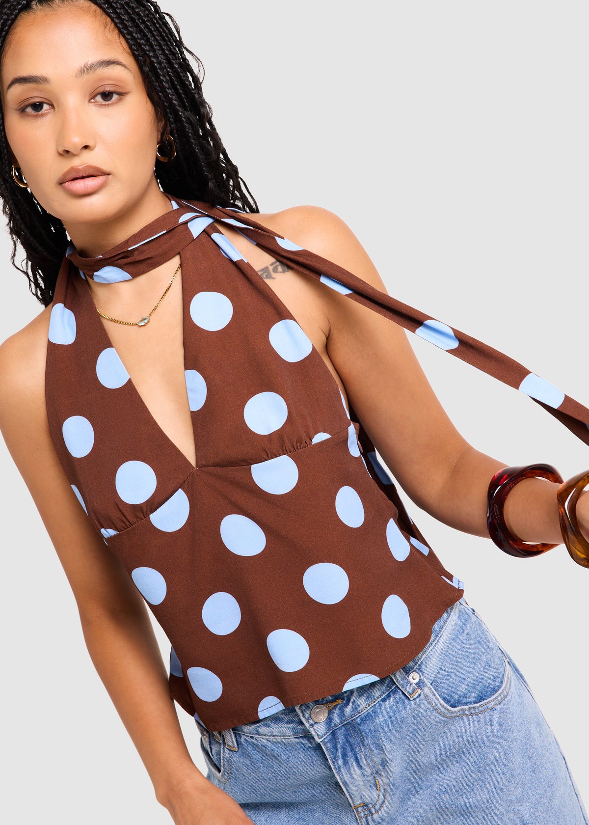Maya Halter Scarf Top SPOT
