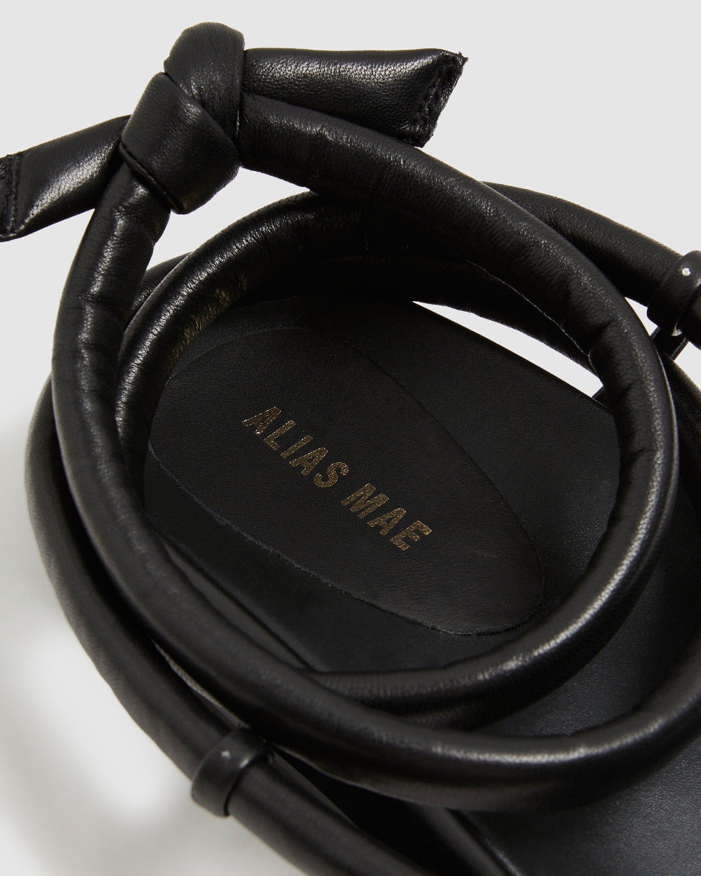 Soki Leather Sandals Black