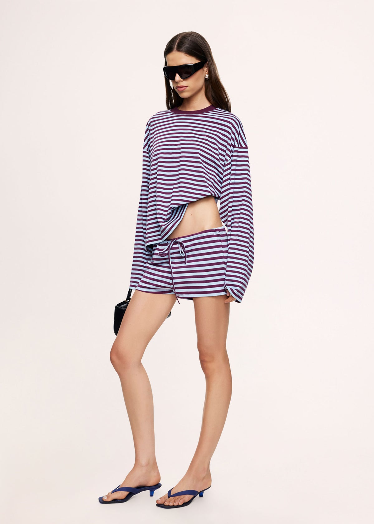 Bloom Long Sleeve Stripe Top EGGPLANT SEA STRIPE