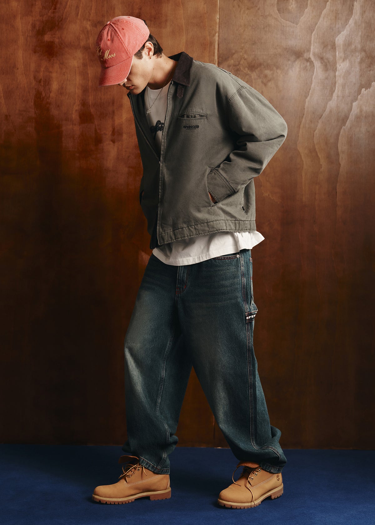Brunson Carpenter Denim Jeans BLUE/RED