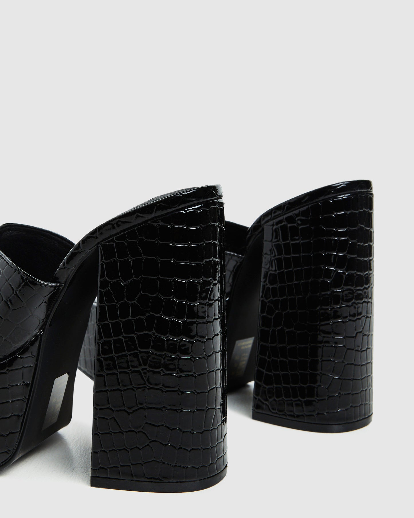 Trixie Heels Black Croc