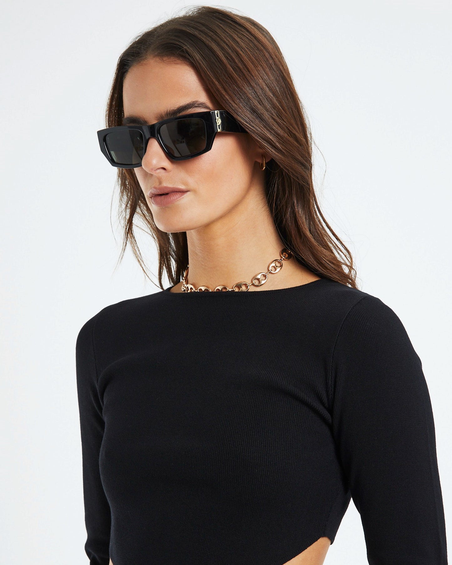 Plastic Measures Sunglasses Black/Green Mono