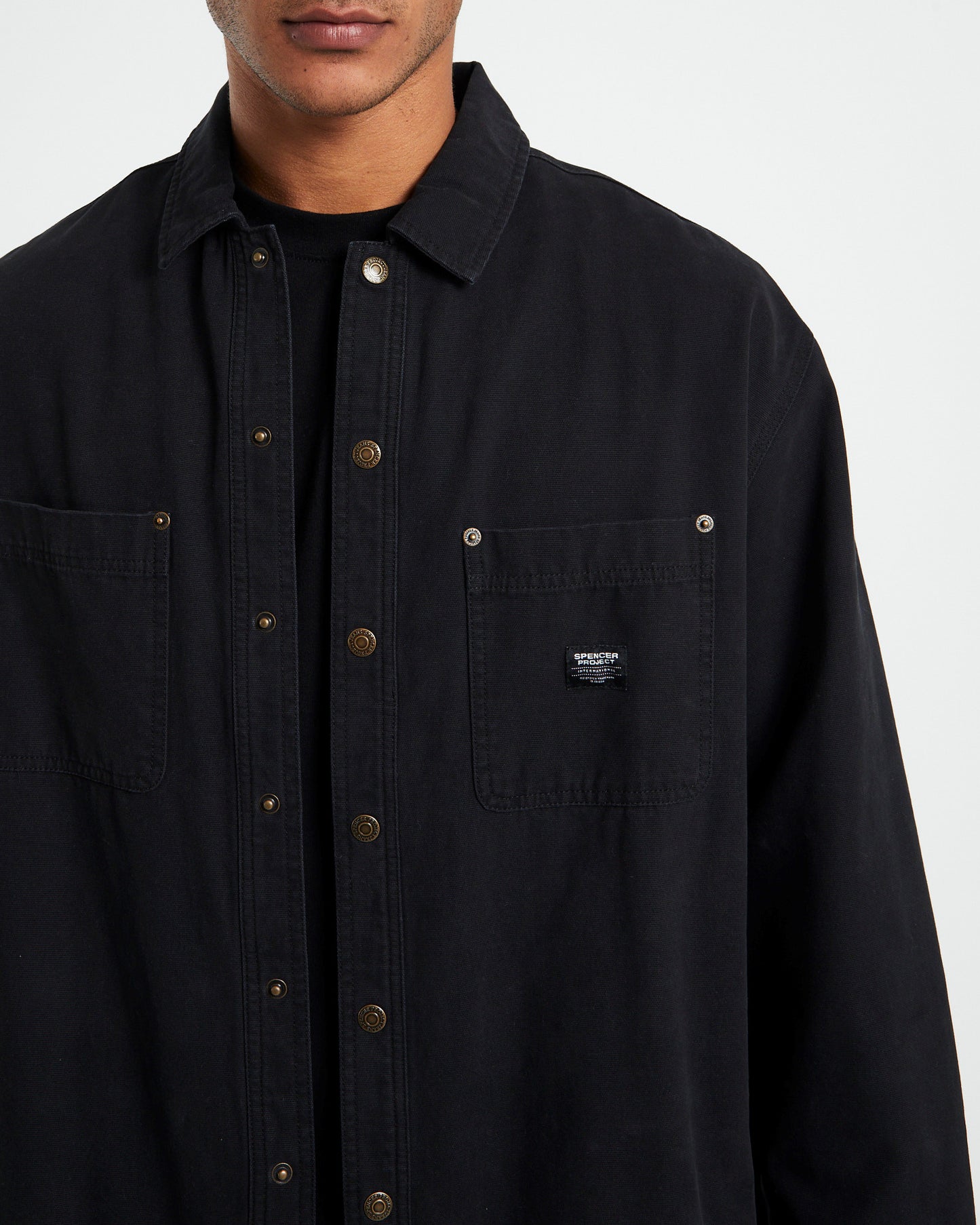 Newcastle Long Sleeve Shacket Black