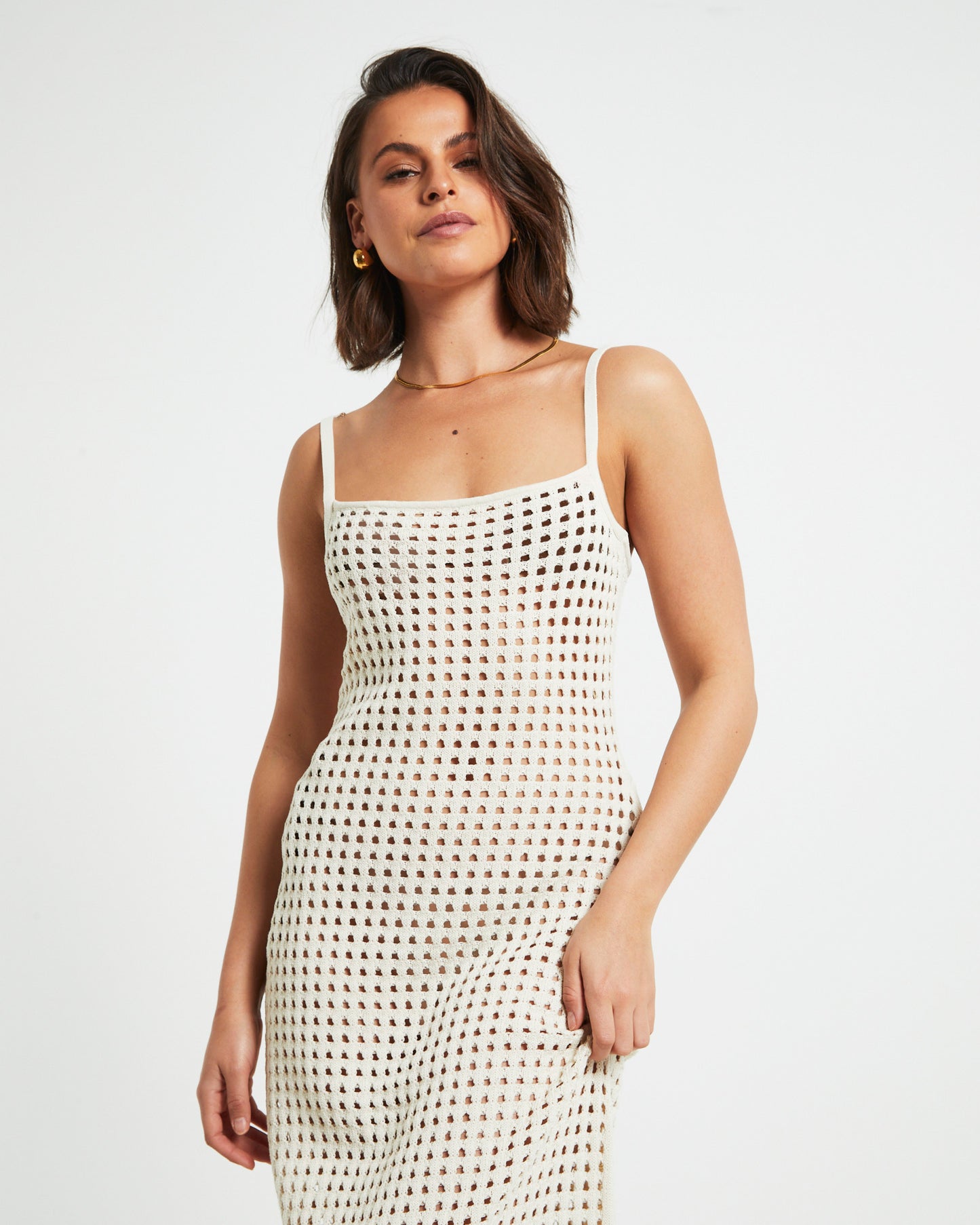 Calypso Crochet Midi Dress