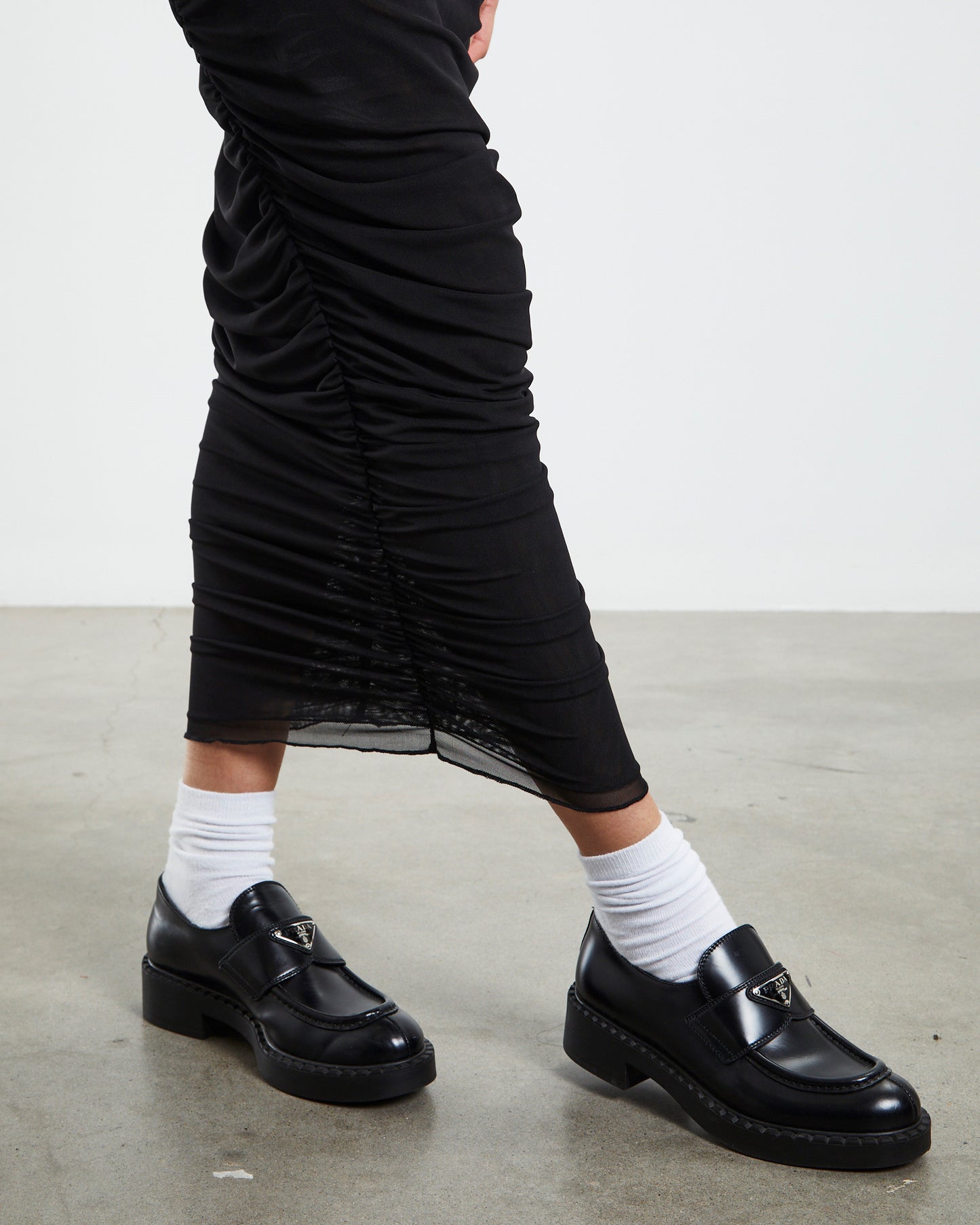 Palamas Mesh Midi Dress Black