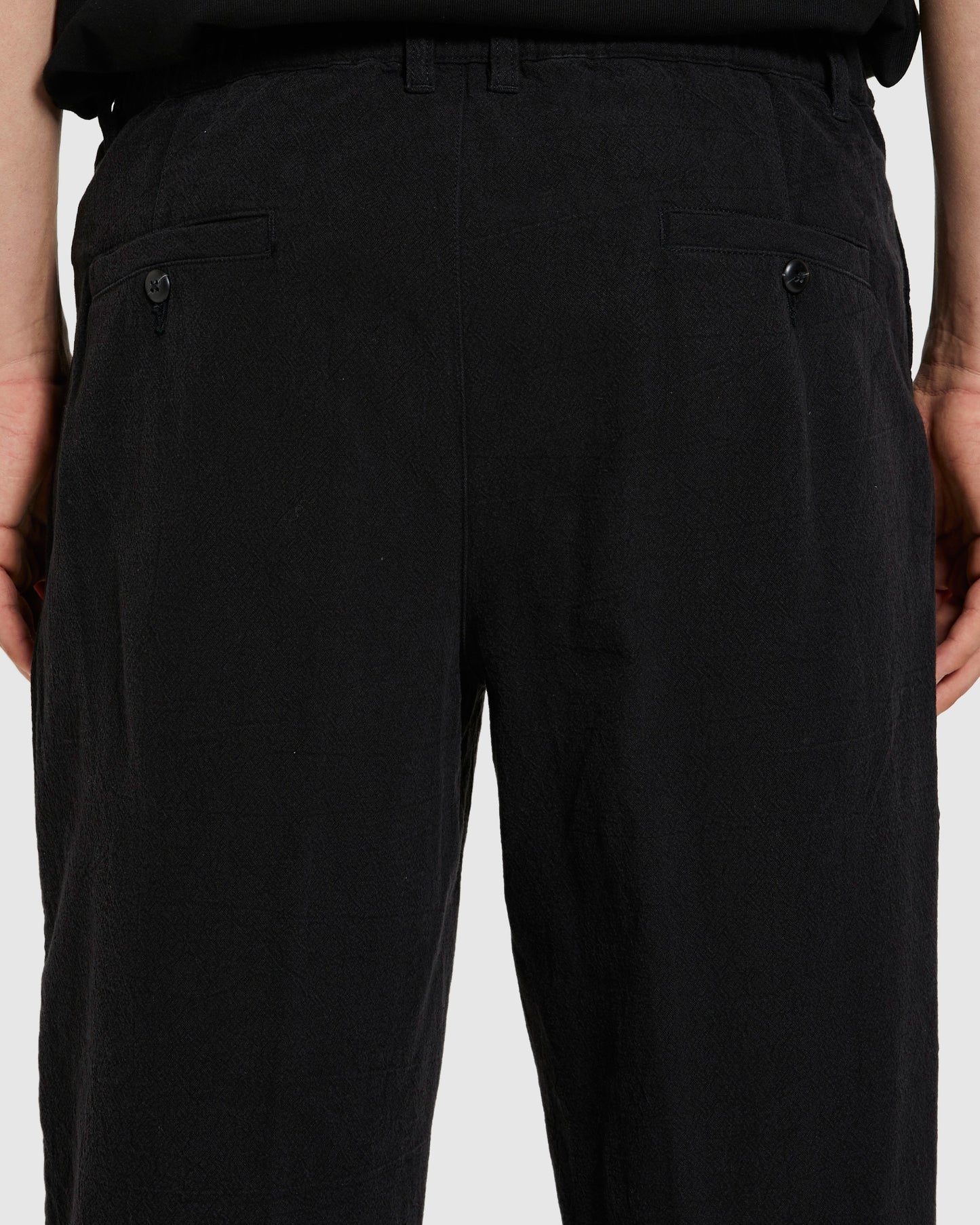 Cross Linen Pants Black