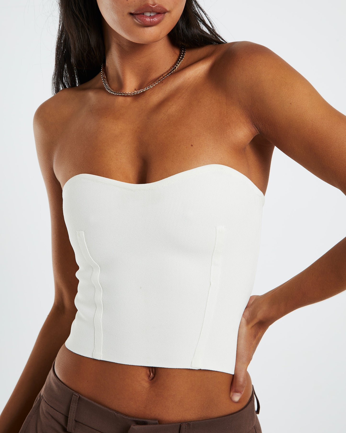 Faye Compact Knit Corset Butter