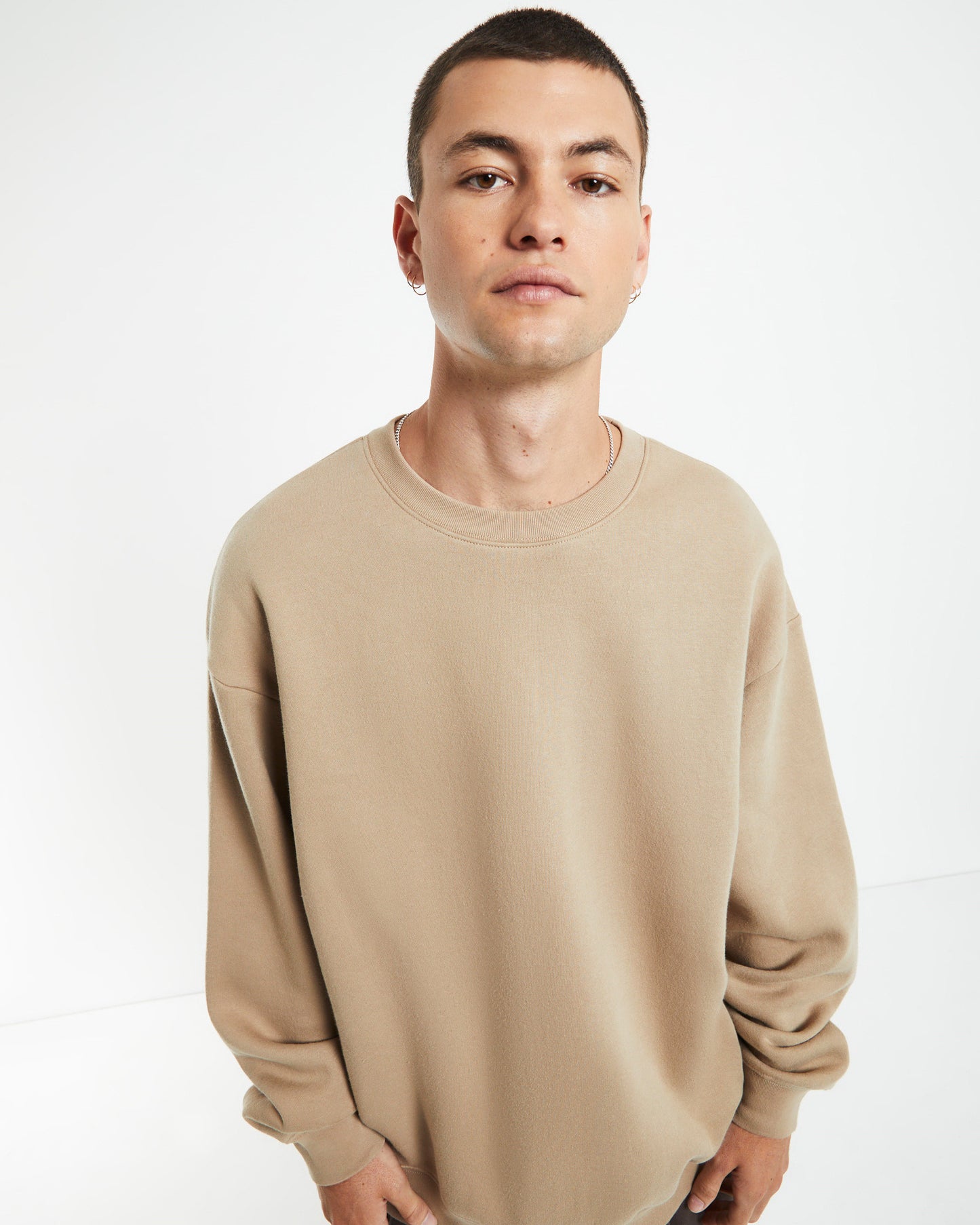 Crew Neck Jumper Tan