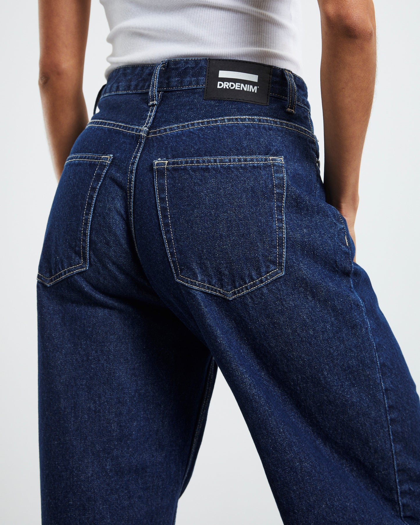 Donna Denim Jeans Pebble Dark Retro