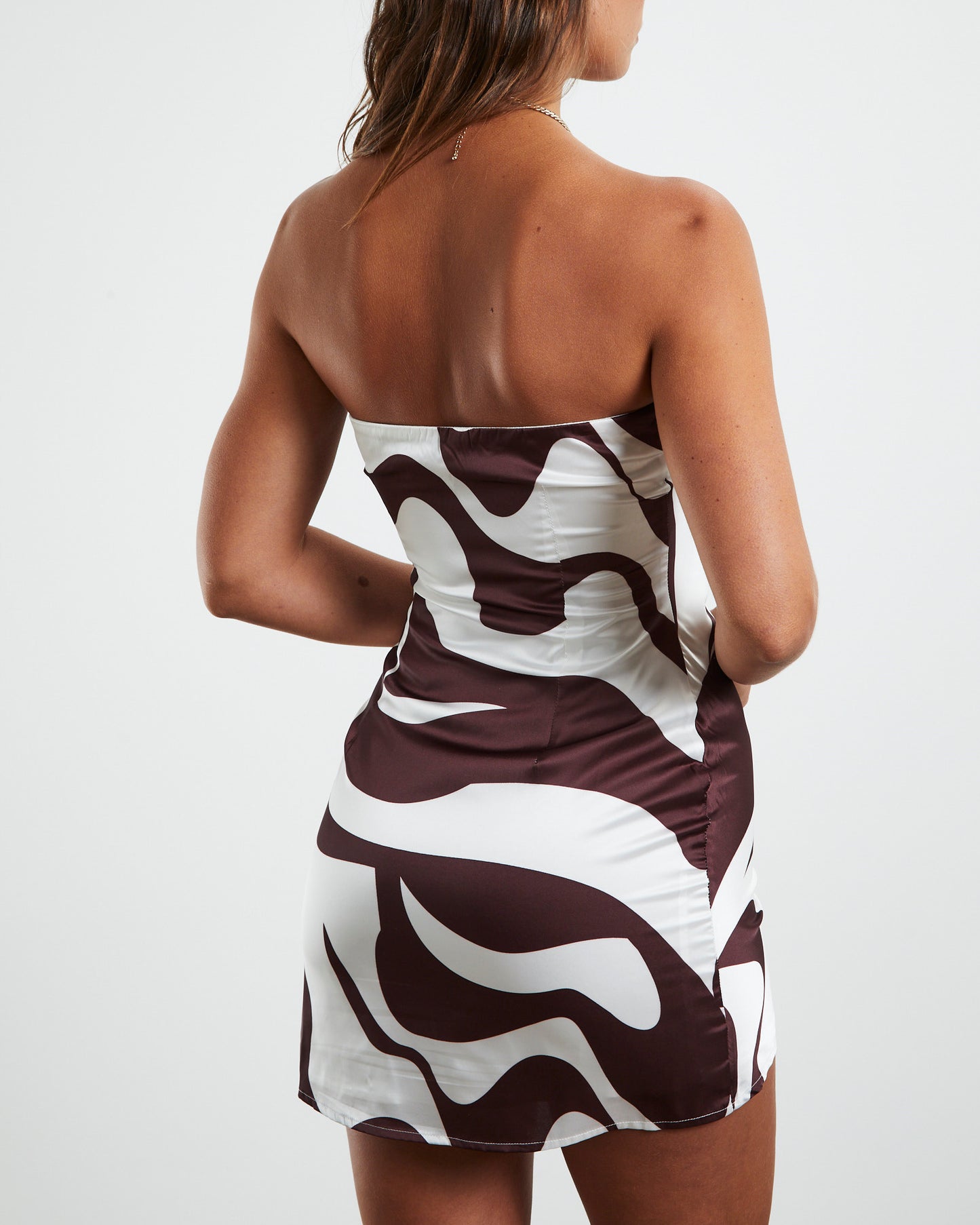 Angel Mini Dress Chocolate Swirl Brown