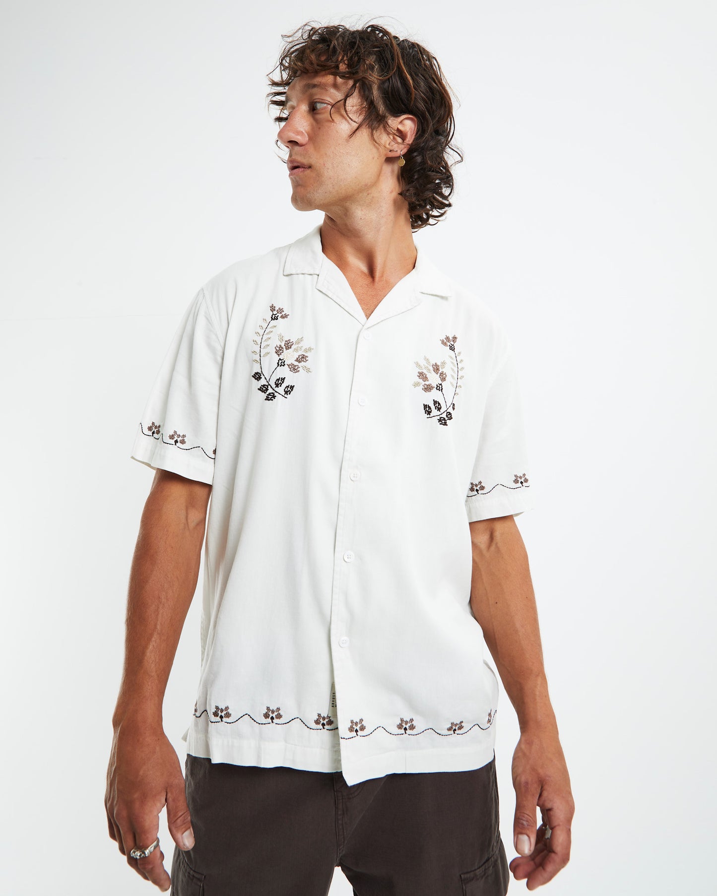 Natives Short Sleeve Resort Shirt Off White