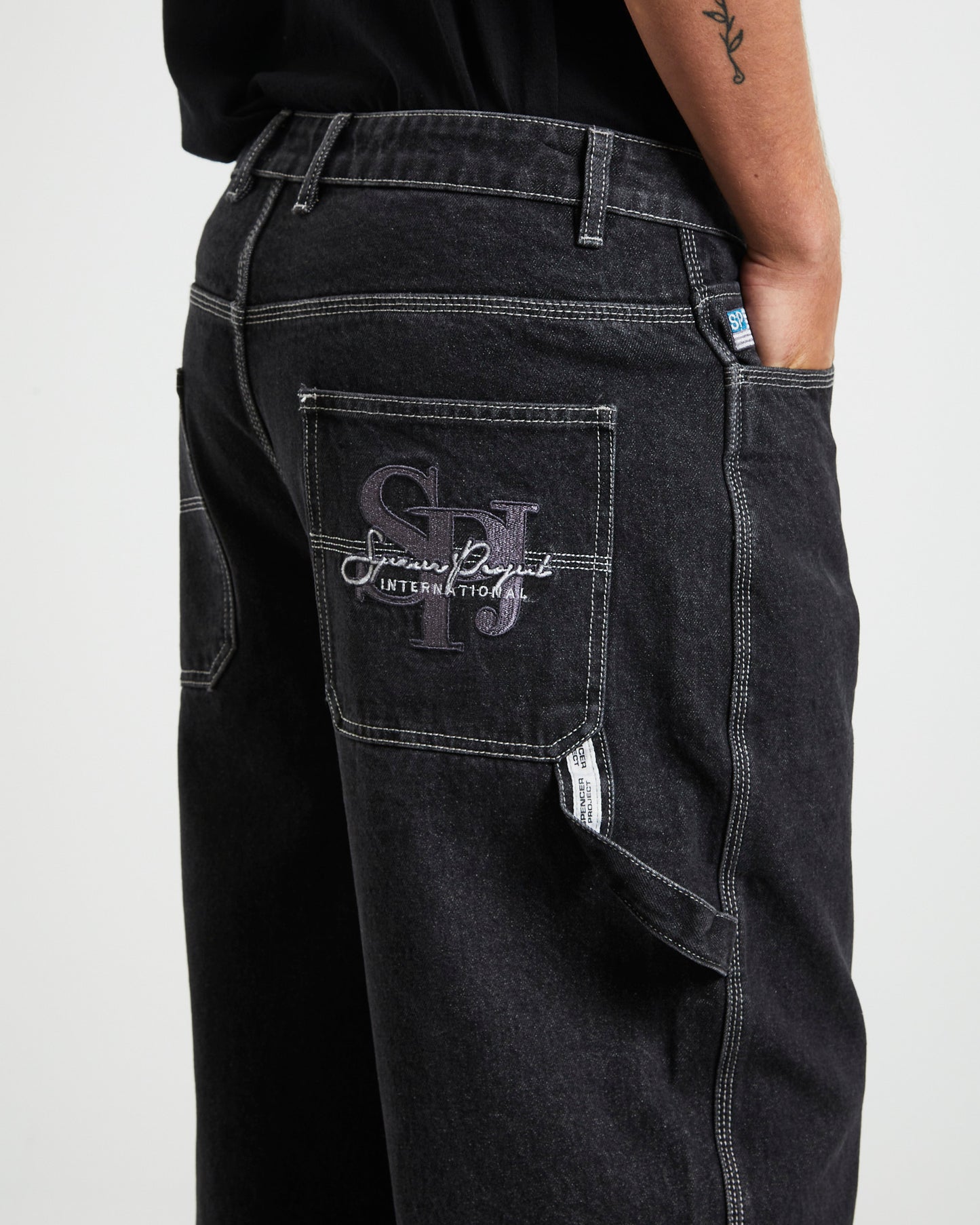 Sretford Y2K Cargo Jeans in Black