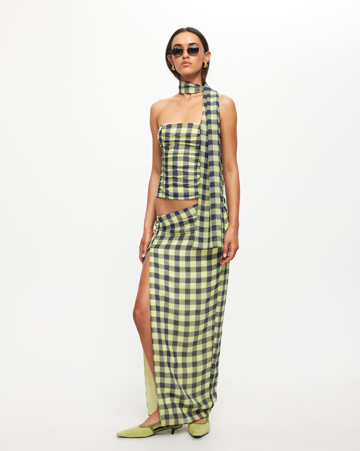 Island Bodice in Navy Check NAVY CHECK