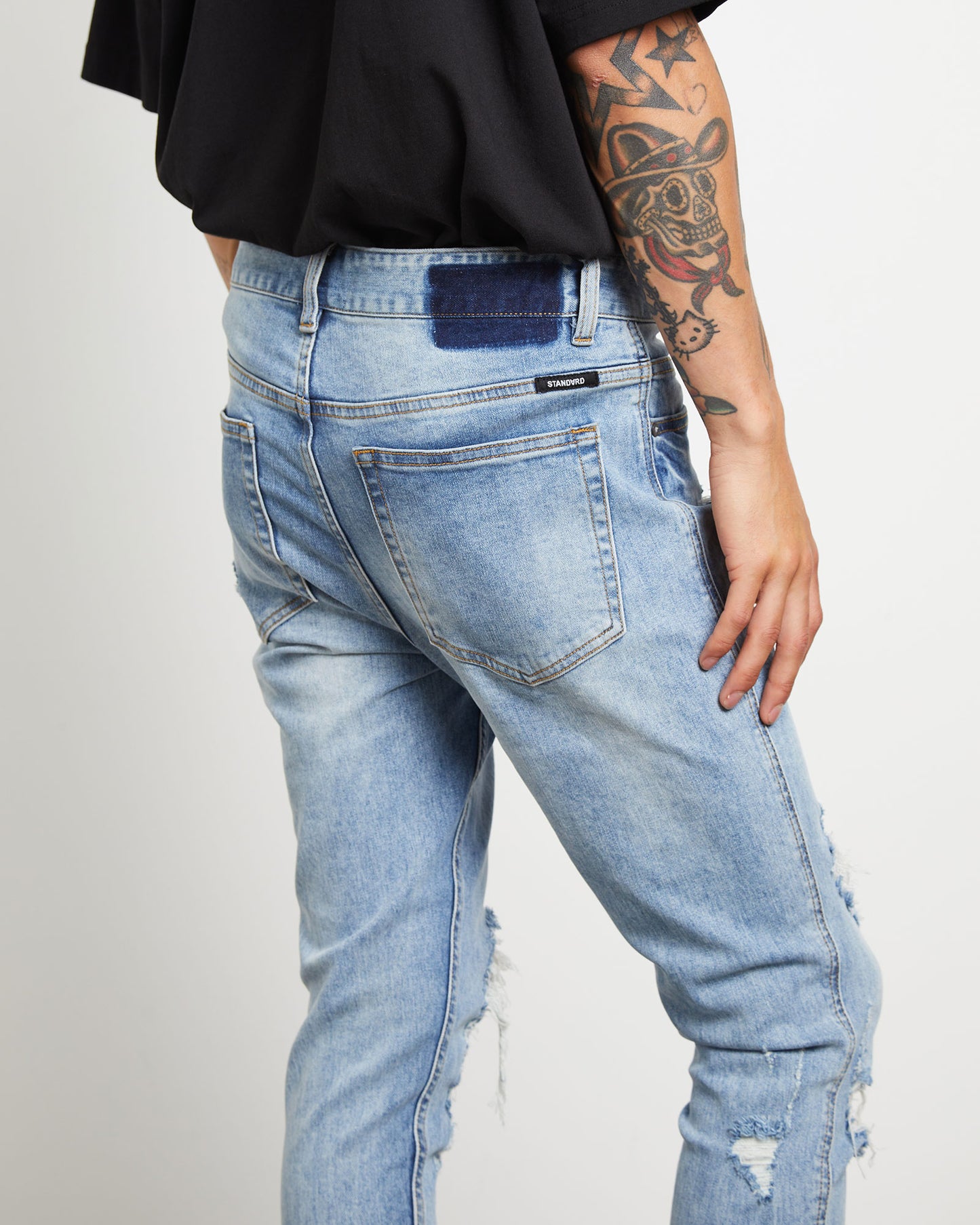Rifter Skinny Jeans in Washed-Out Blue