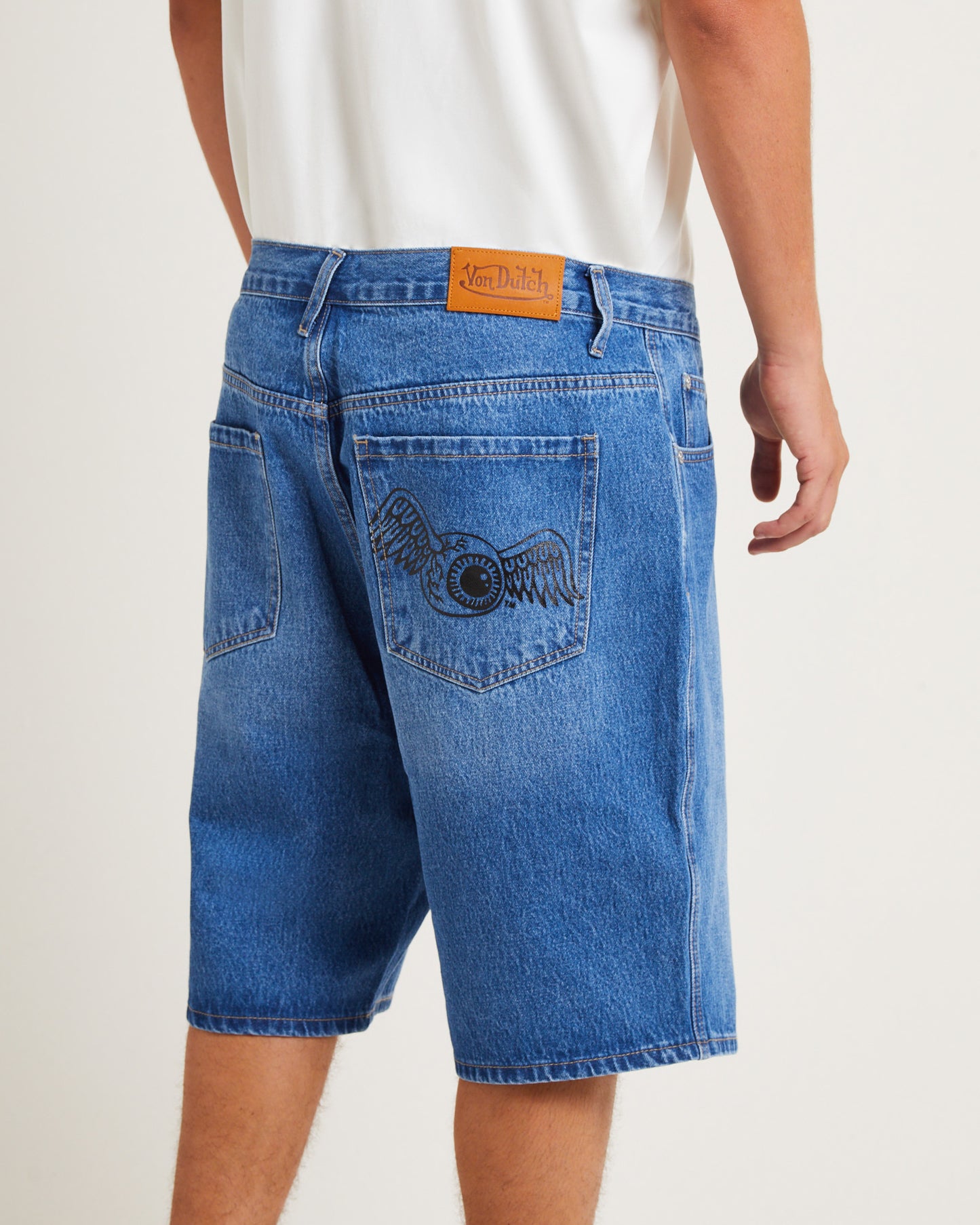Mens Denim Jorts in Blue