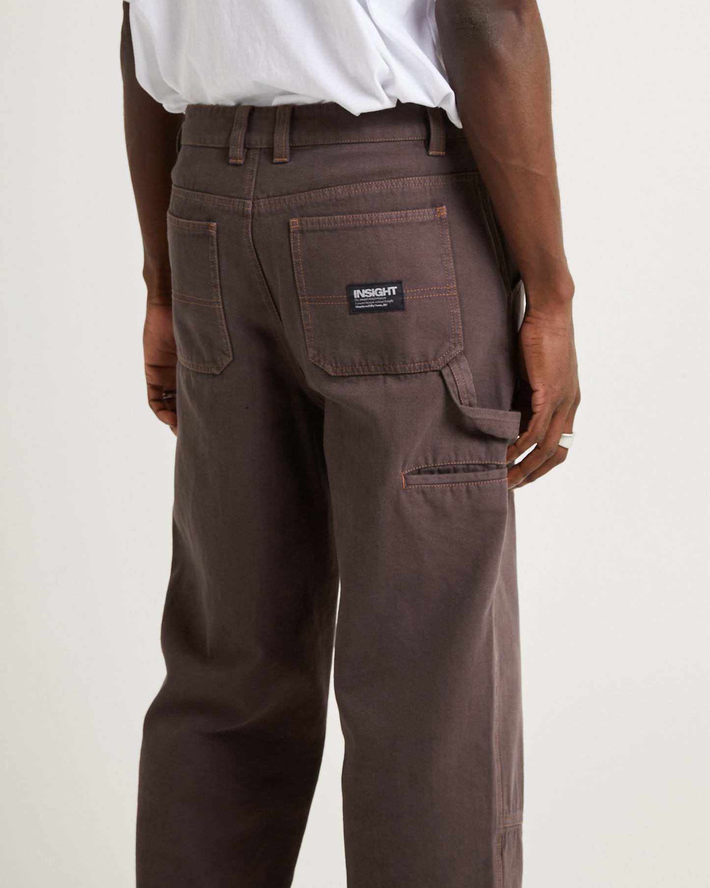 Timer Canvas Double Knee Pants BROWN