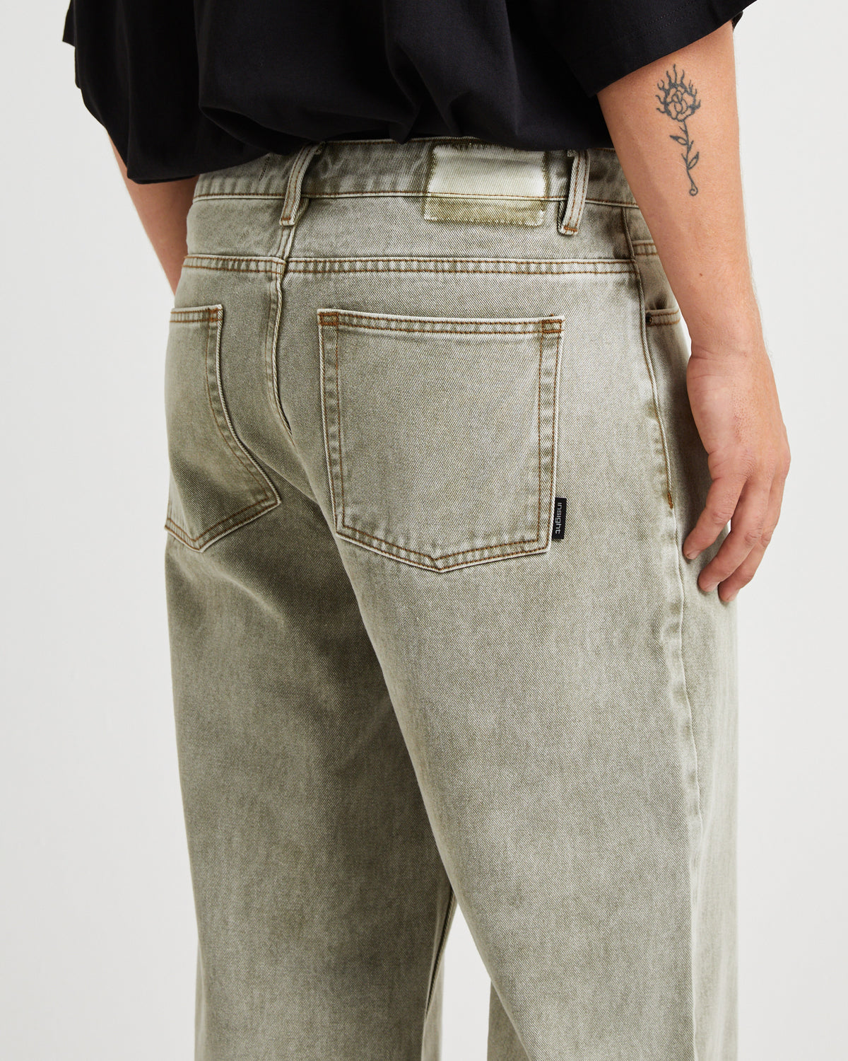 Knocker Wide Leg Denim Jeans GREEN