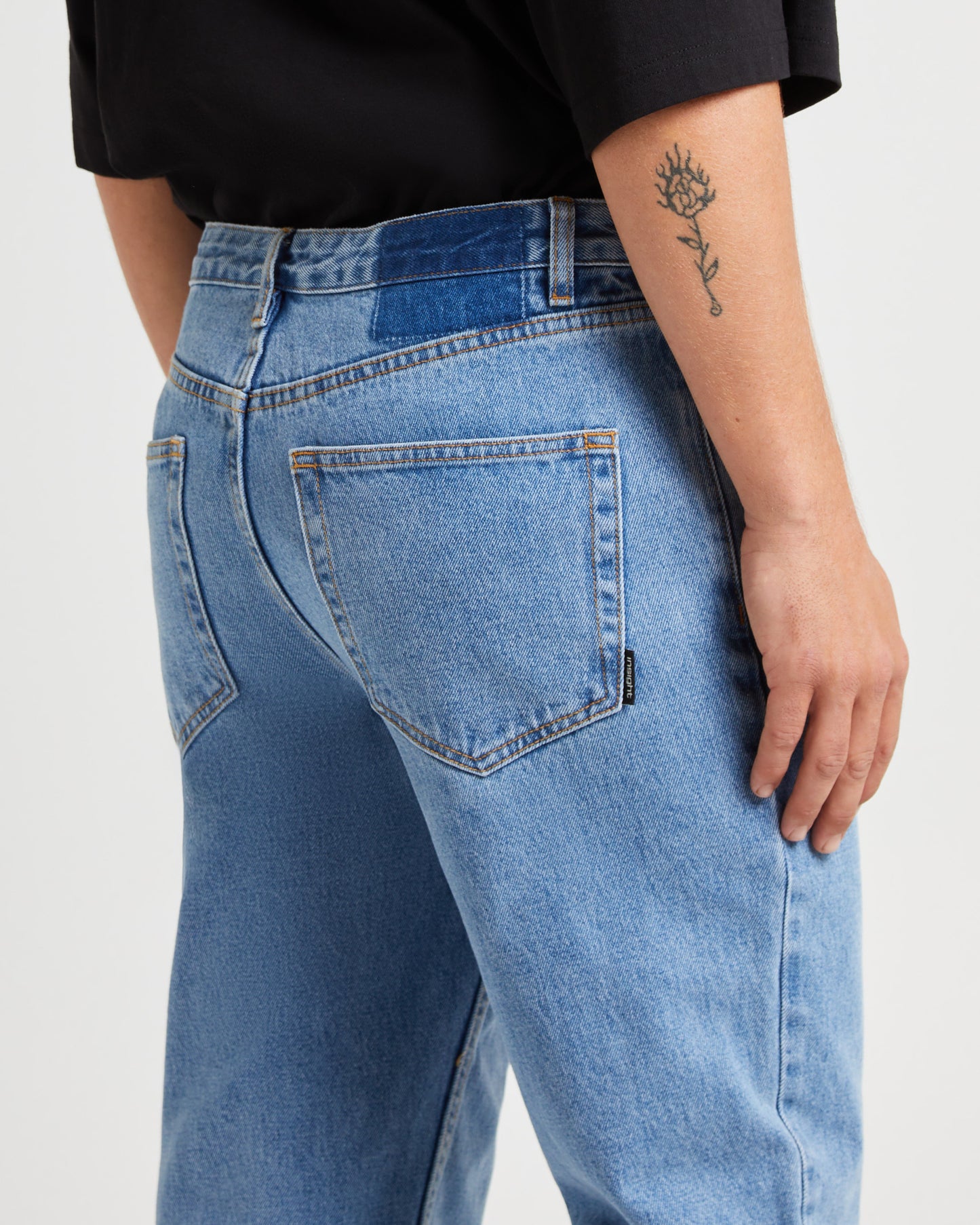 Fracture Straight Denim Jeans