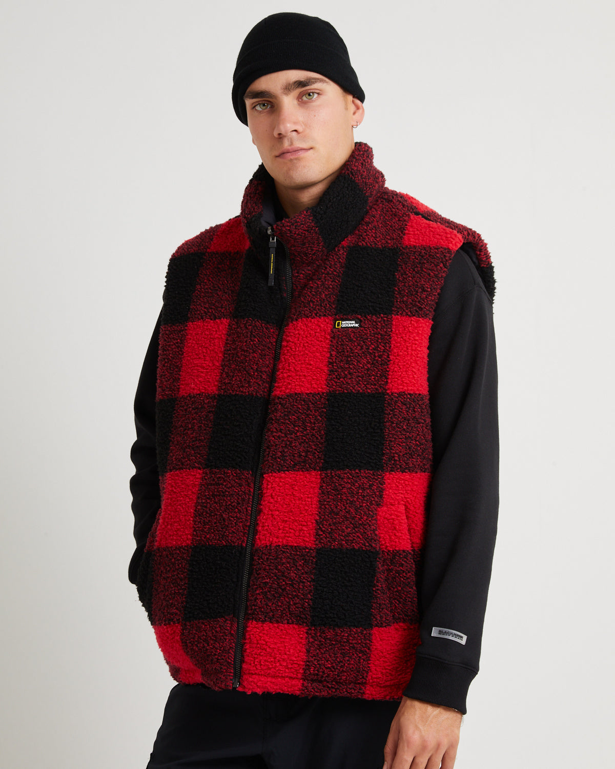 Jessener Insulated Reversible Fleece Vest Red RED