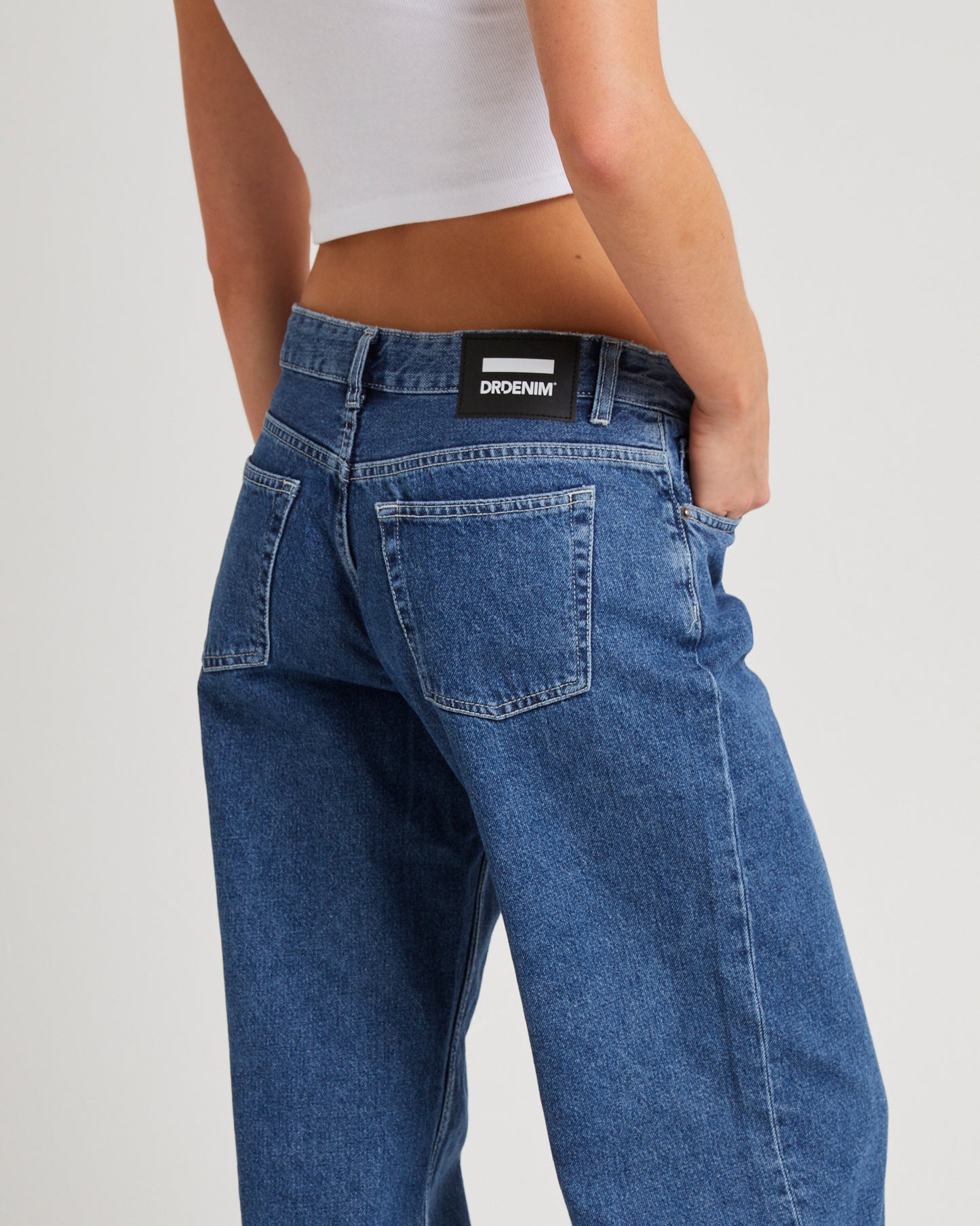 Hill Low Denim Jeans Pebble Mid Stone