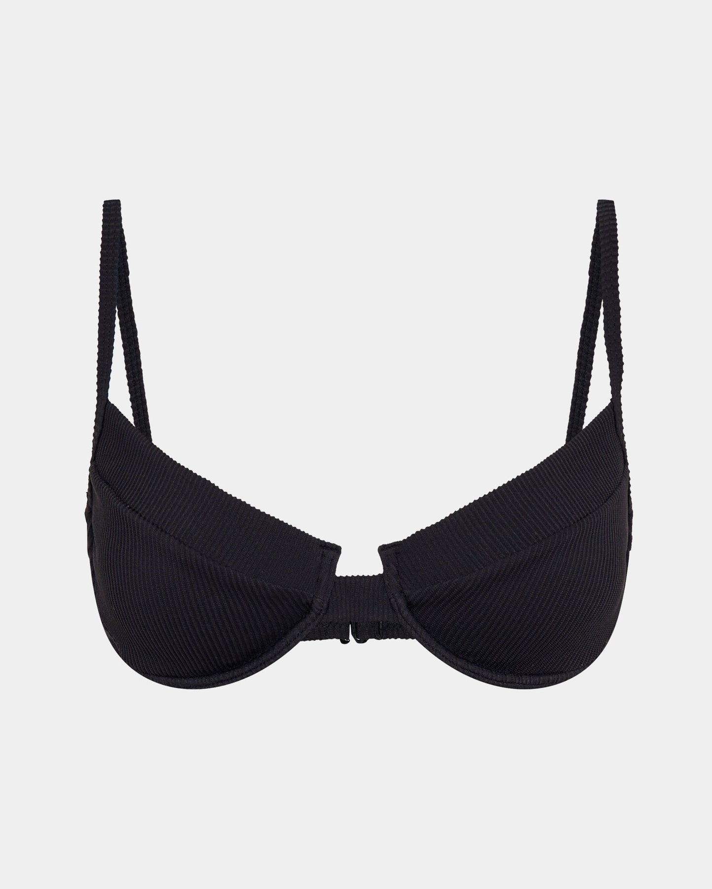 Rib Cut Out Underwire Bikini Top Bikini Top
