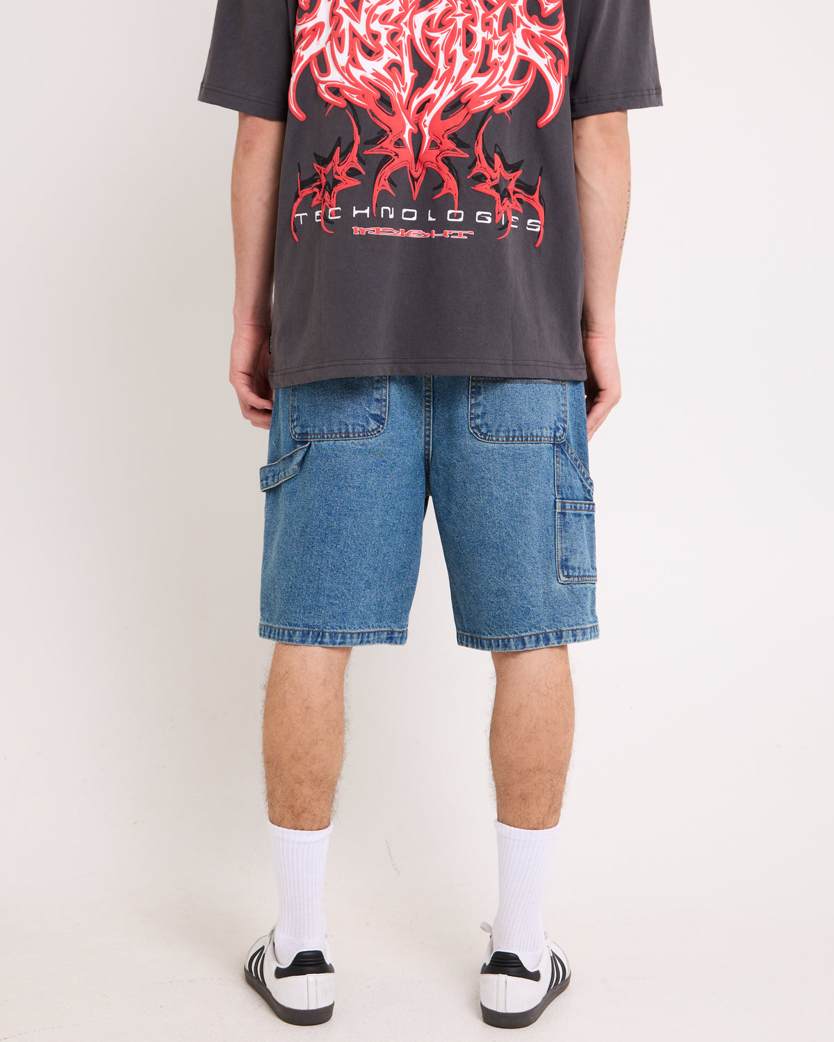 Oslo Carpenter Denim Shorts MID BLUE