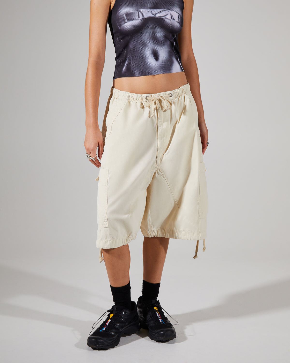 Parachute Cargo Shorts Ecru ECRU