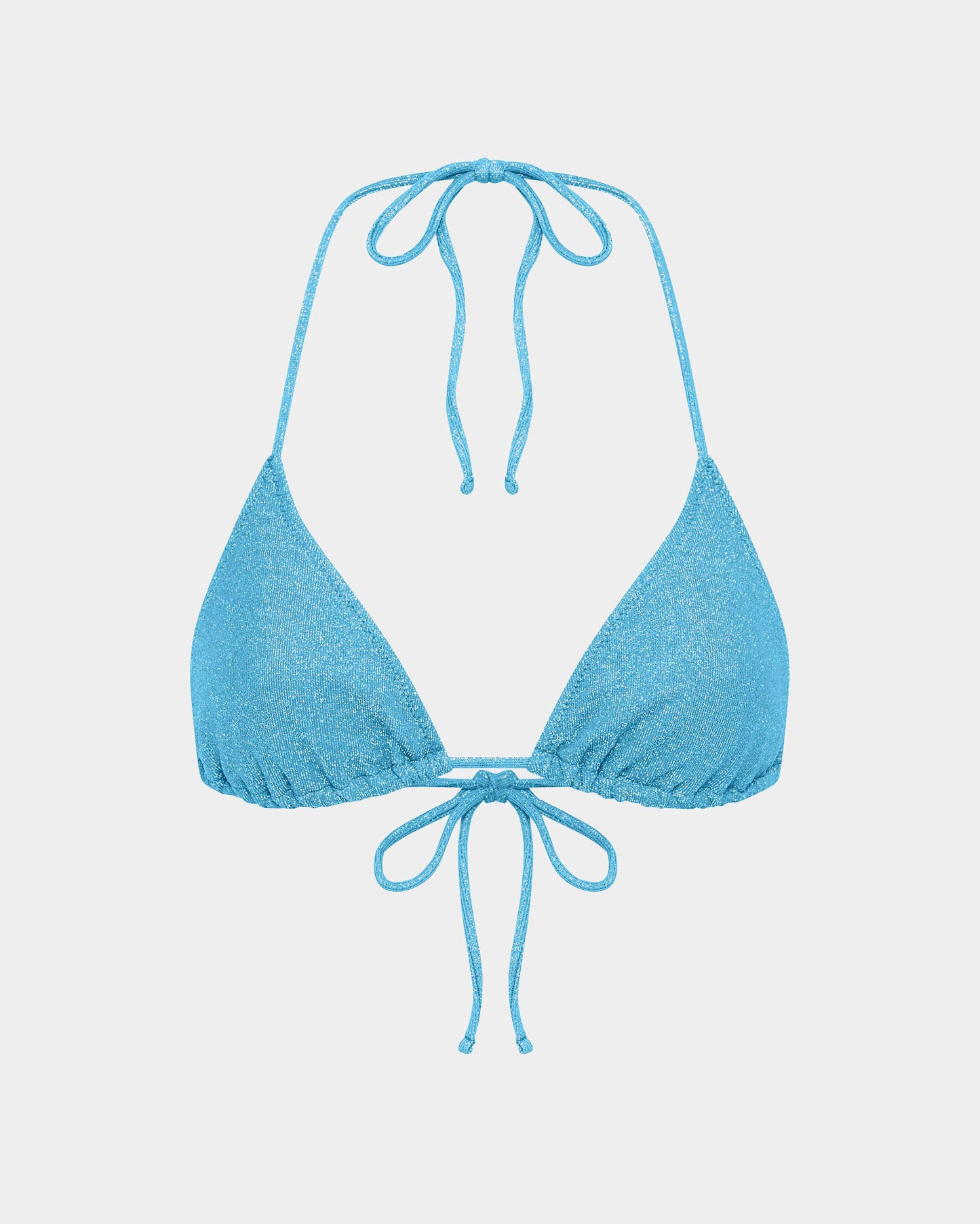 Lurex Halter Triangle Bikini Top