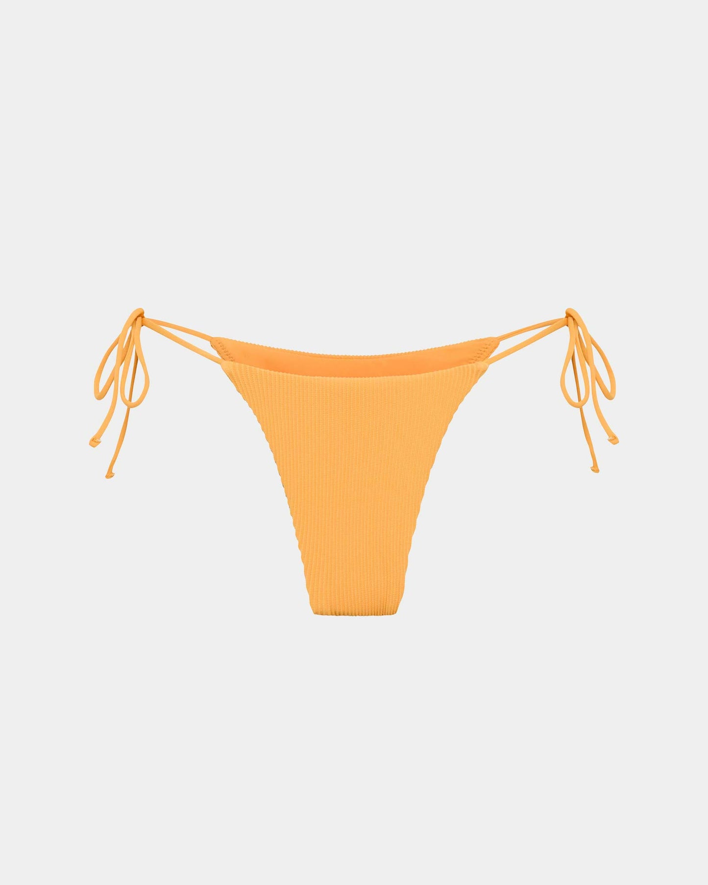 Rib Skinny Strap Tie Side Bottoms