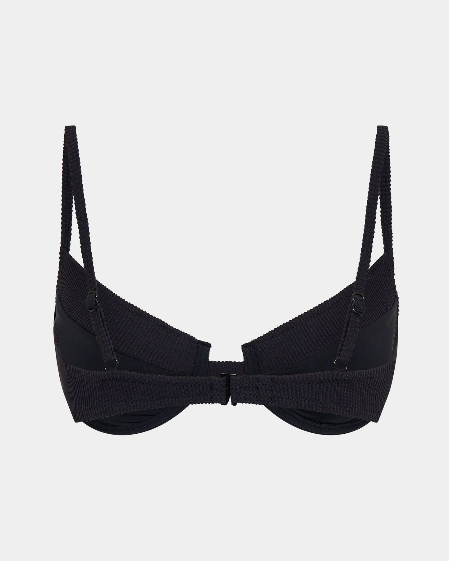 Rib Cut Out Underwire Bikini Top Bikini Top