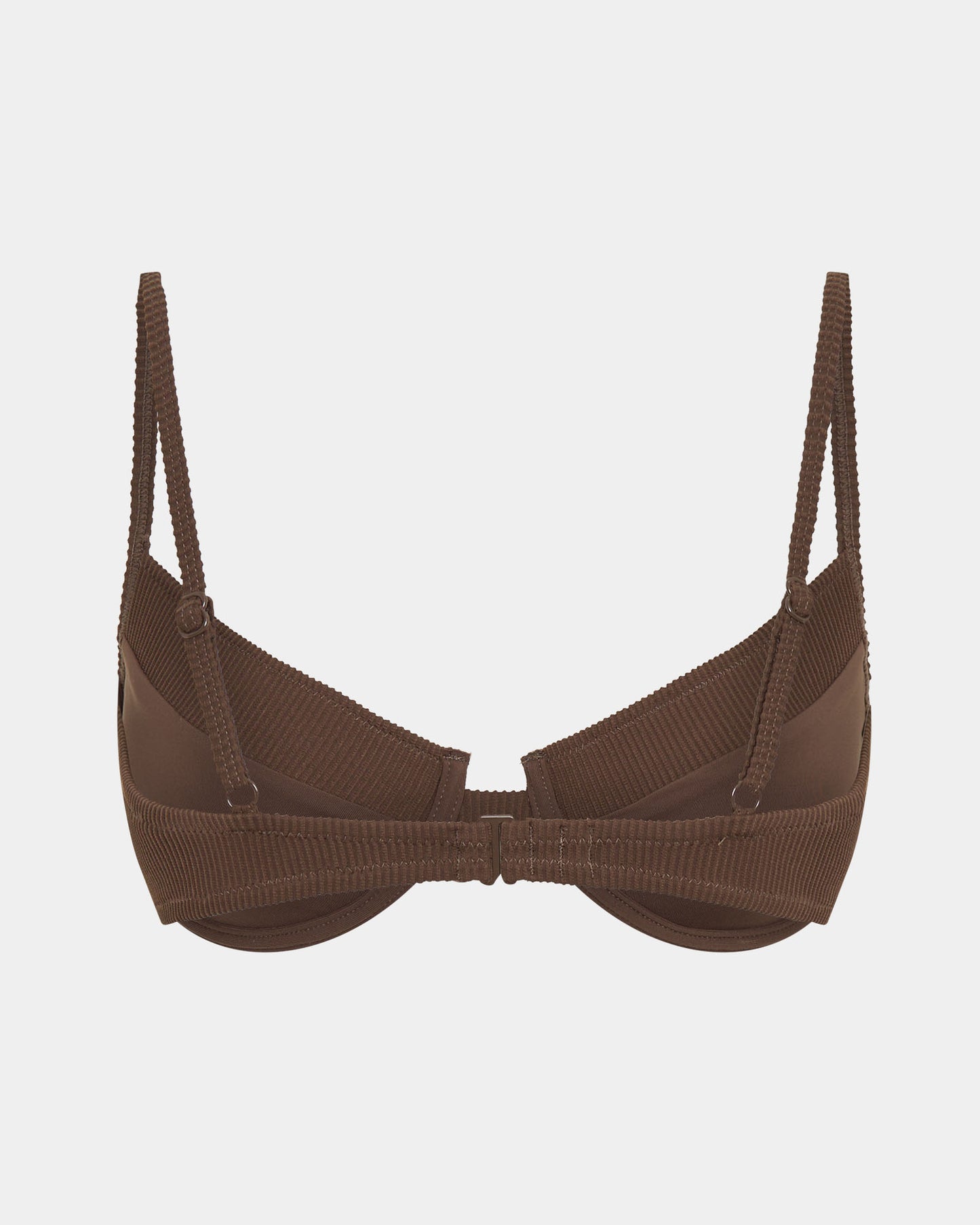 Rib Cut Out Underwire Bikini Top Bikini Top