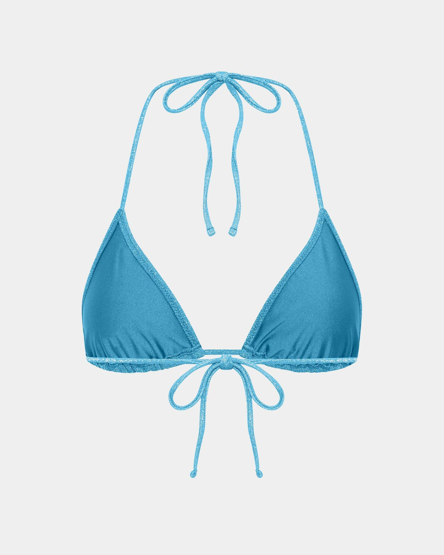 Lurex Halter Triangle Bikini Top