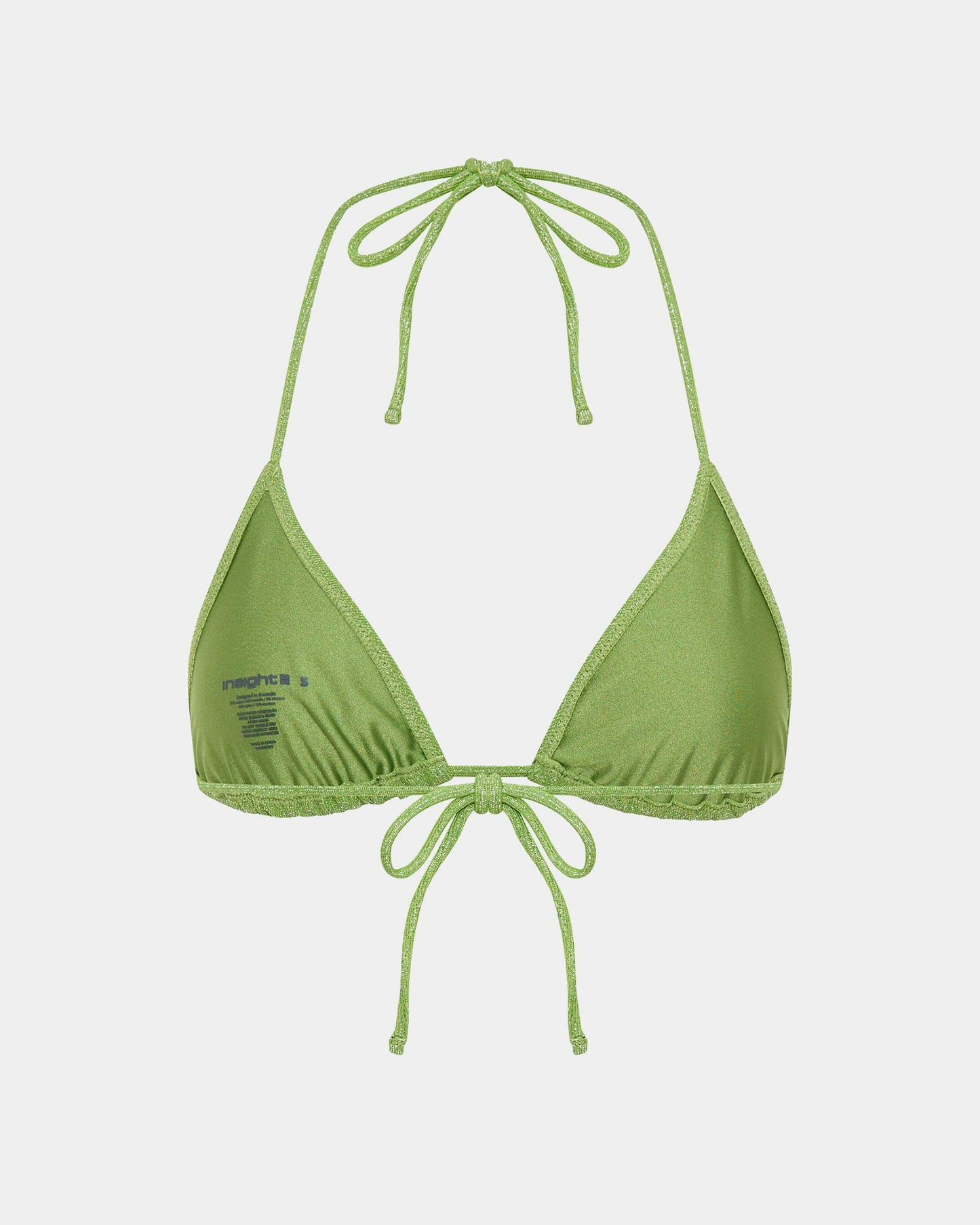 Lurex Halter Triangle Bikini Top