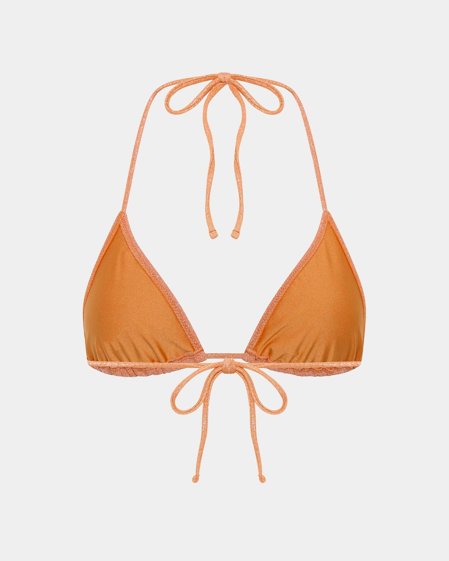 Lurex Halter Triangle Bikini Top