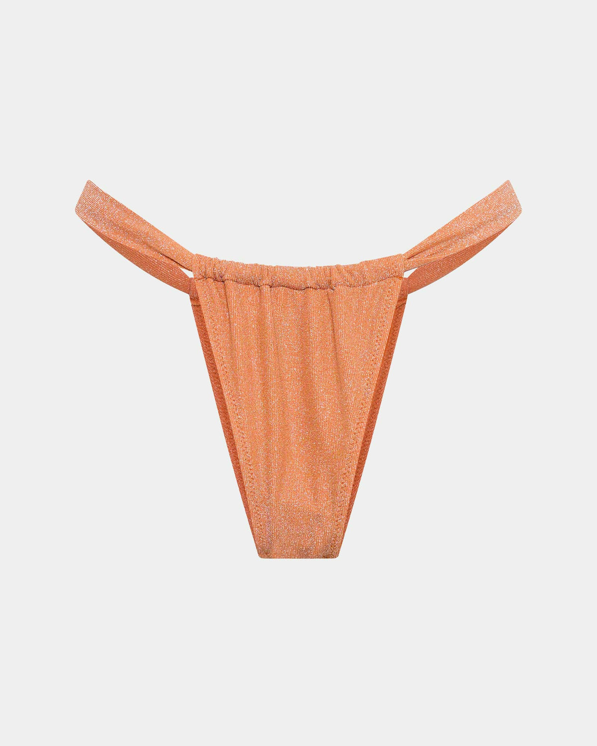 Lurex Gather Bikini Bottom ORANGE
